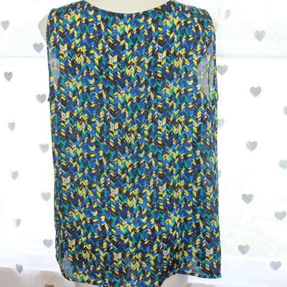 #352 Kasper Multicolored Dressy Tank Size 2X - Picture 5 of 8